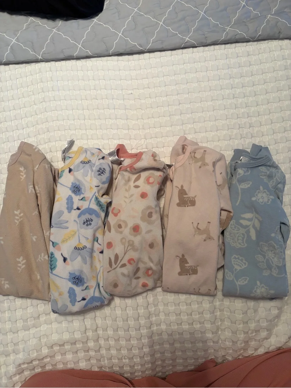 Gerber Pastel Floral & Animal Sleep Sacks - Pink-Beige, Light Blue, Cream